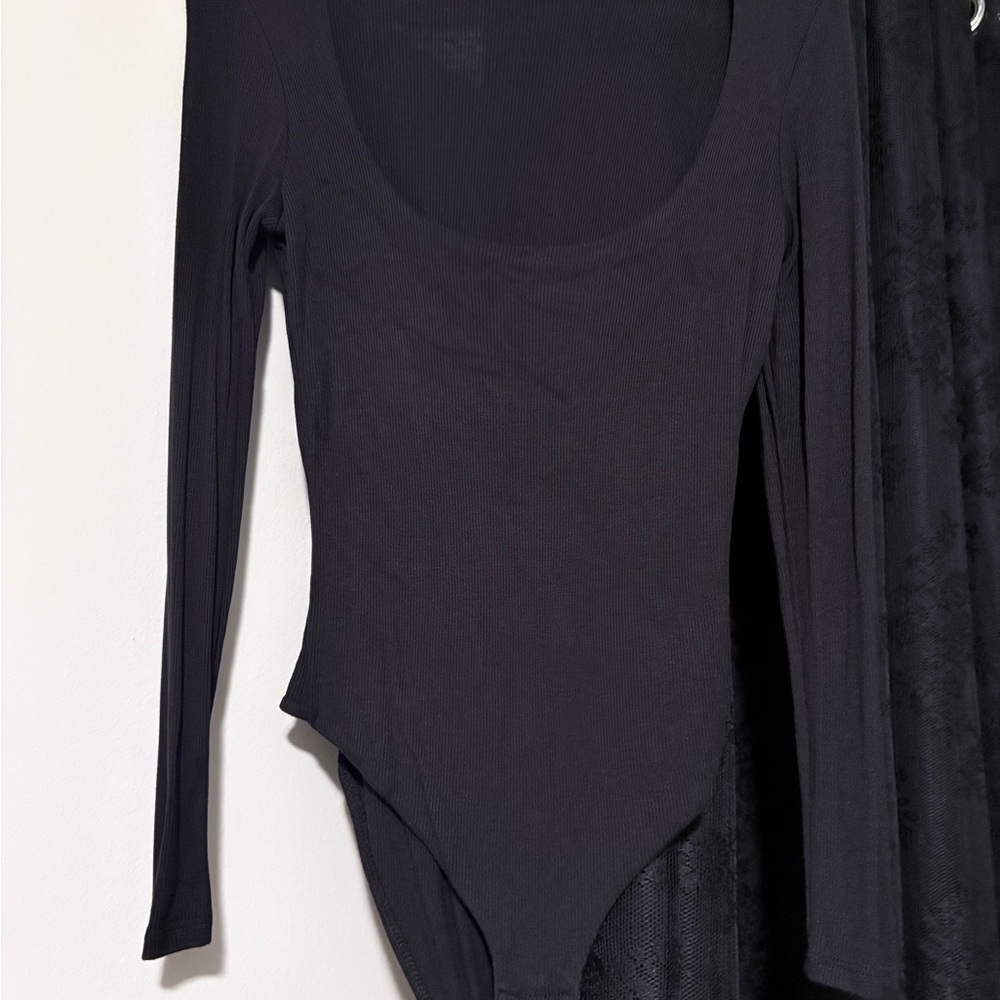 Pink Lily Classic Black Long Sleeve Bodysuit